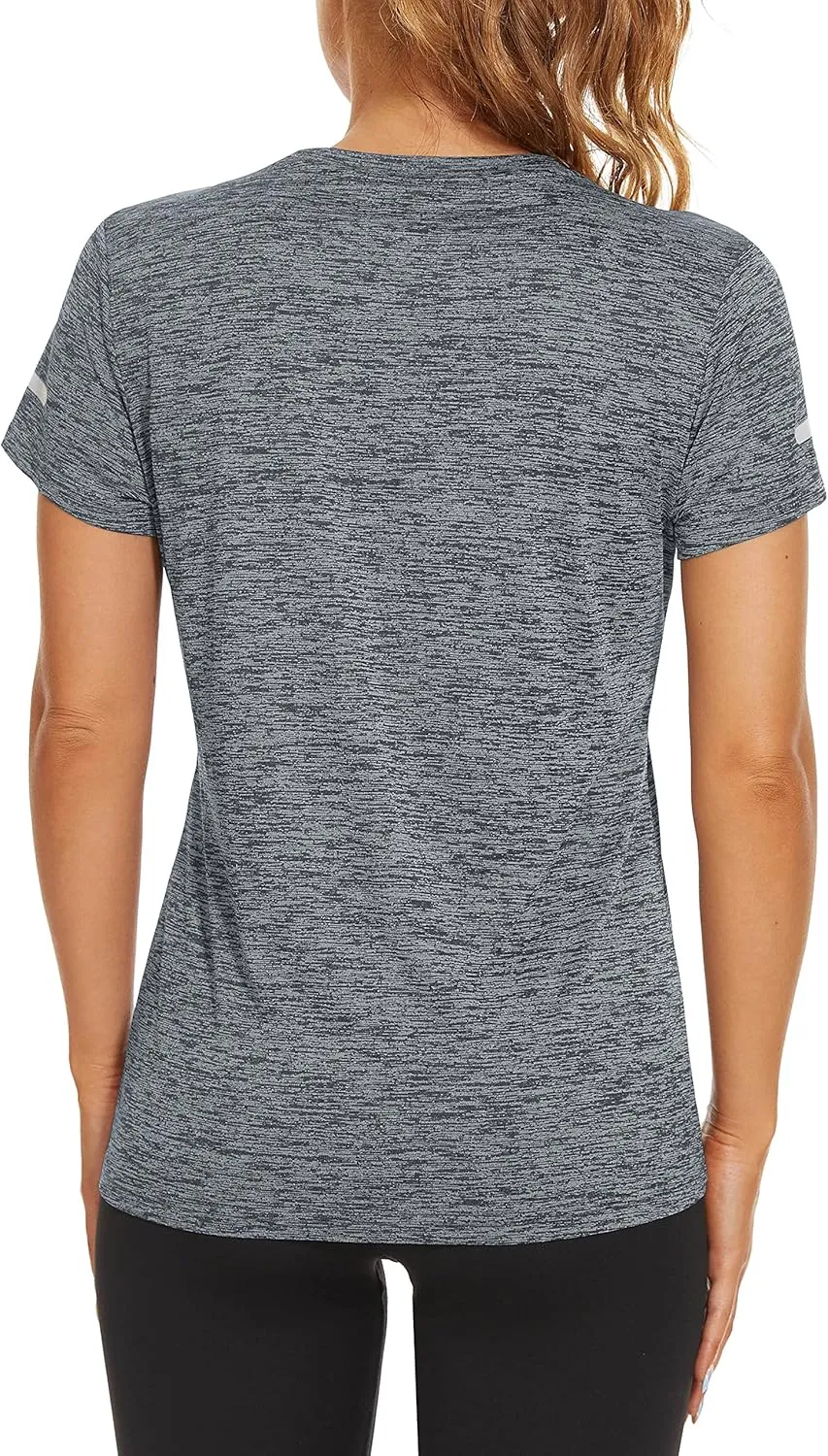 TACVASEN Women's Athletic T Shirts Short Sleeve Quick Dry Hiking Shirts Crew Neck Running Workout Tops Fitness