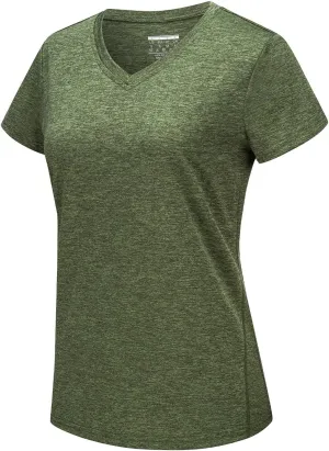 TACVASEN Women's Short Sleeve Running Shirts Lightweight Quick Dry T-Shirts Outdoor Hiking Tops