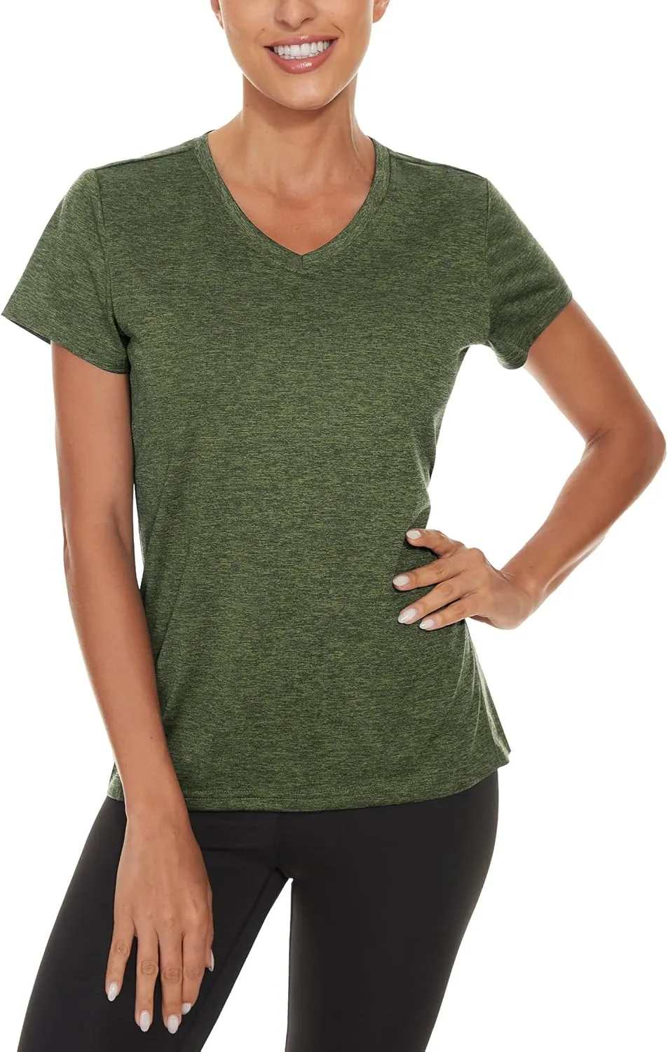TACVASEN Women's Short Sleeve Running Shirts Lightweight Quick Dry T-Shirts Outdoor Hiking Tops