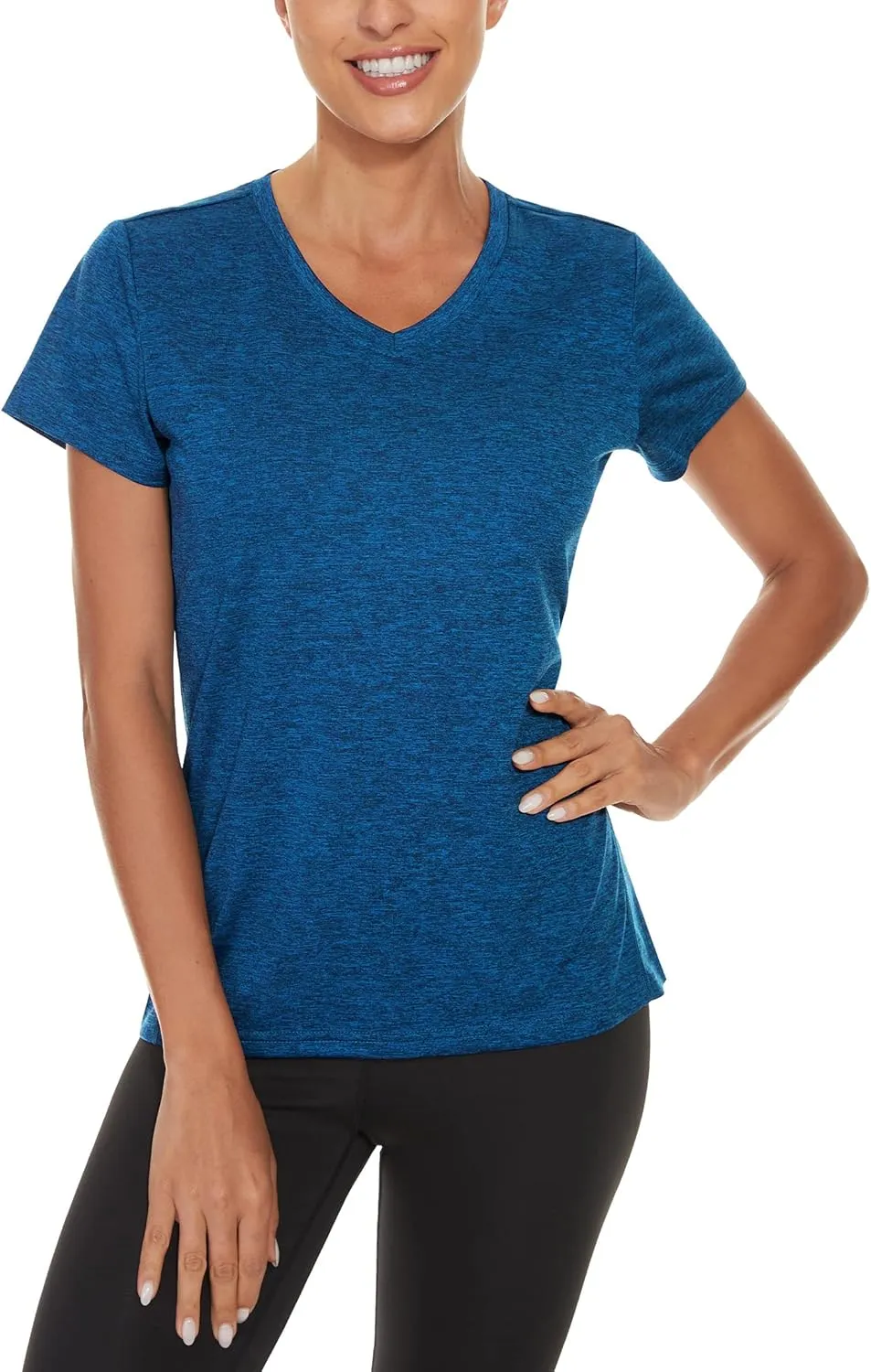 TACVASEN Women's Short Sleeve Running Shirts Lightweight Quick Dry T-Shirts Outdoor Hiking Tops