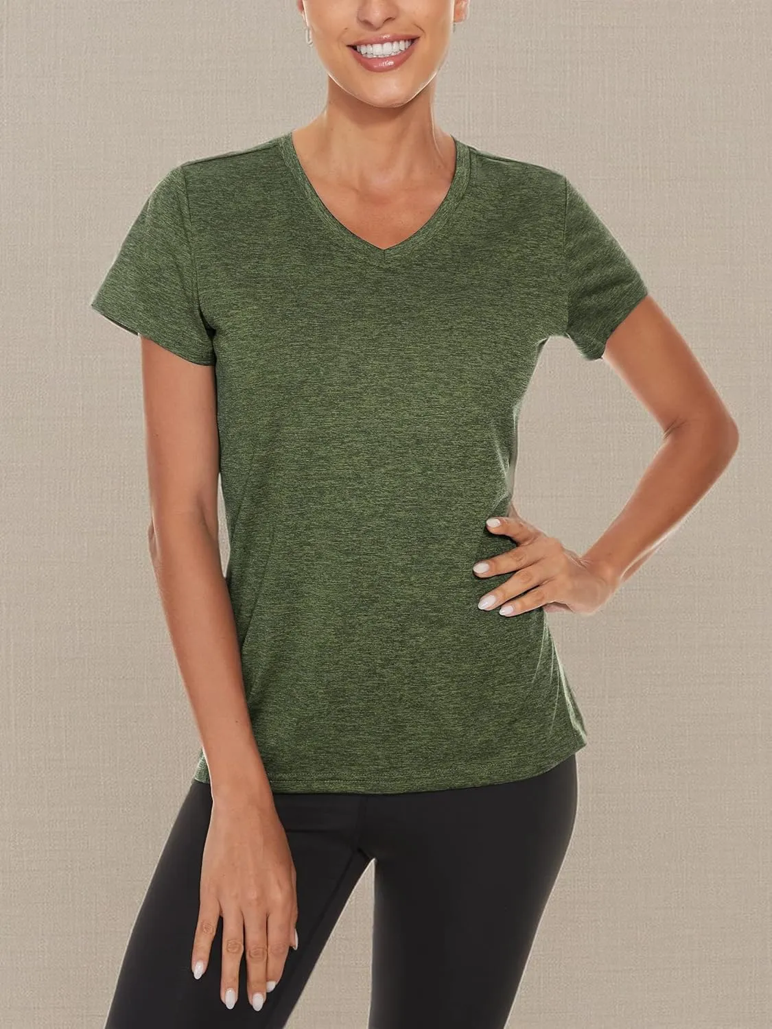 TACVASEN Women's Short Sleeve Running Shirts Lightweight Quick Dry T-Shirts Outdoor Hiking Tops