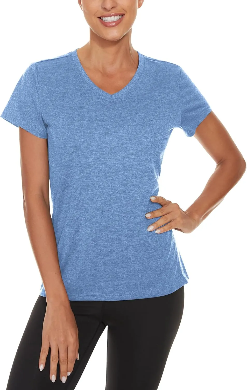 TACVASEN Women's Short Sleeve Running Shirts Lightweight Quick Dry T-Shirts Outdoor Hiking Tops