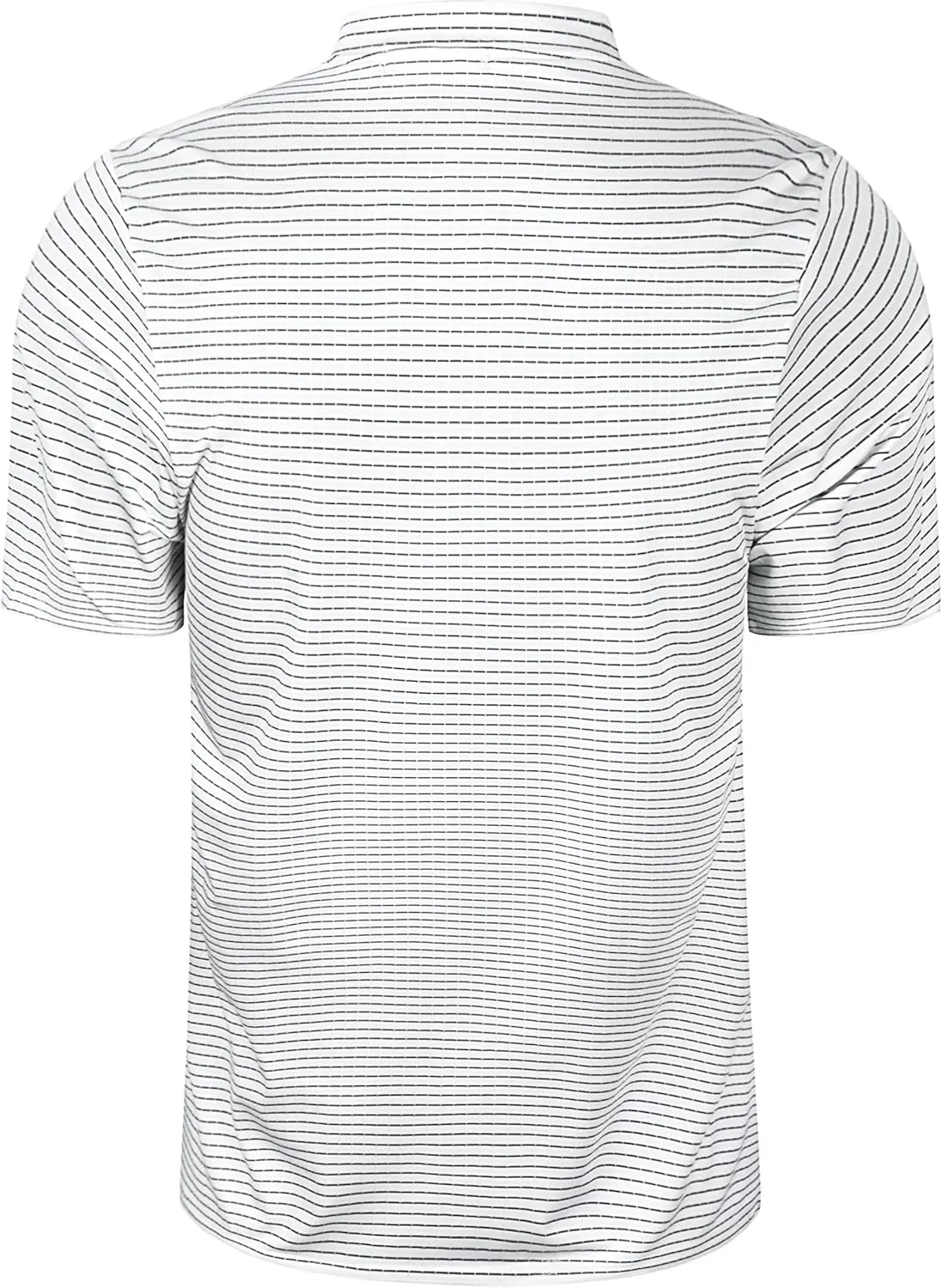 TAPULCO Collarless Golf Shirts for Men Quick Dry Color Block Breathable Soft Athletic Casual Daily T-Shirts