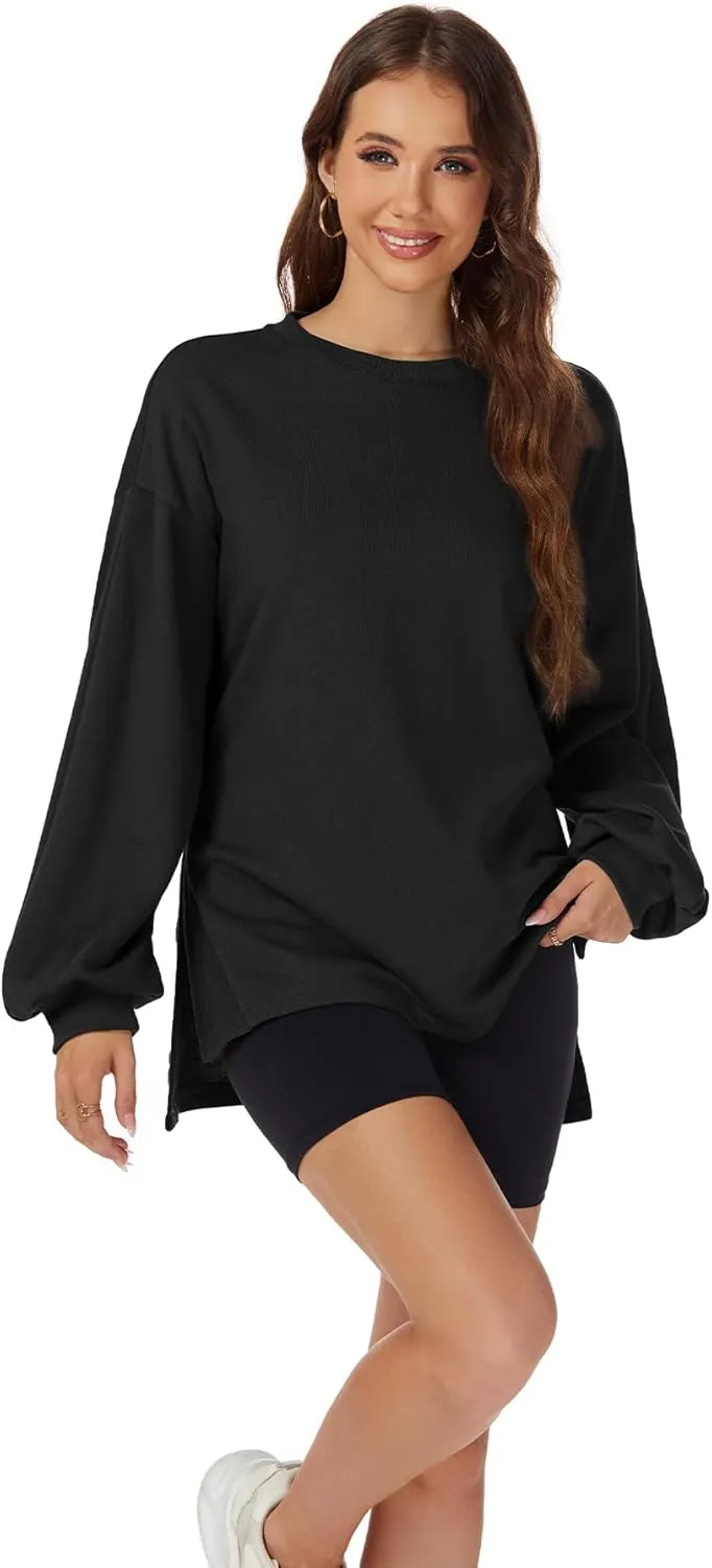 Taurus Womens Oversized Sweatshirts Crew Neck Pullover Sweaters Casual Comfy Fall Fashion Lantern Long Sleeve Tops