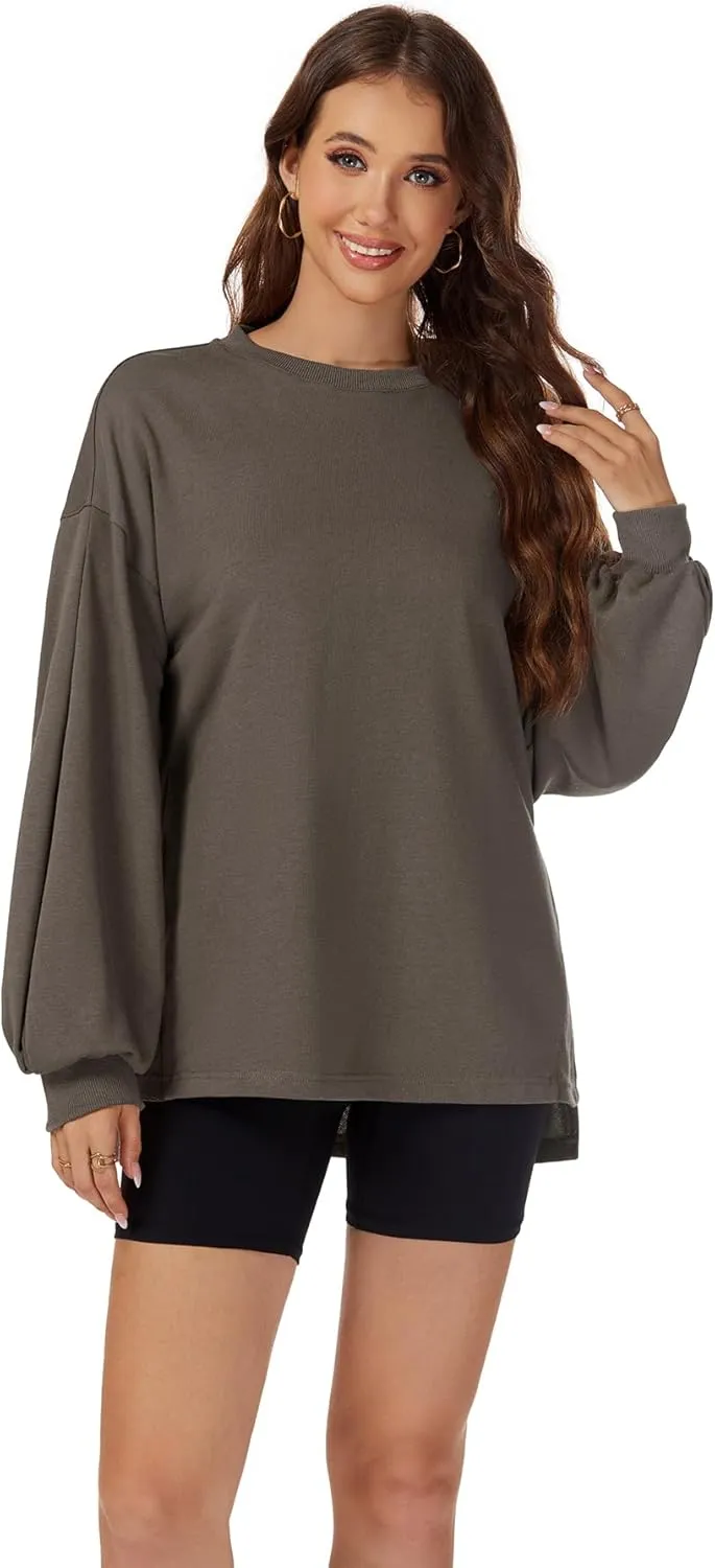 Taurus Womens Oversized Sweatshirts Crew Neck Pullover Sweaters Casual Comfy Fall Fashion Lantern Long Sleeve Tops
