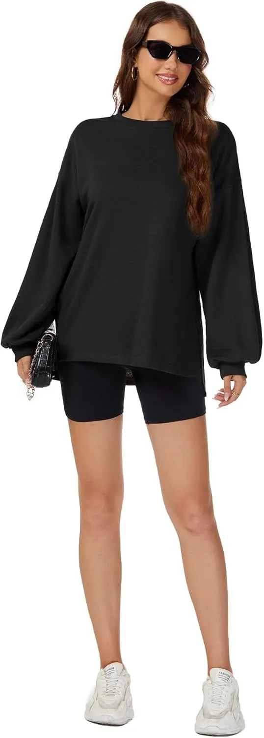 Taurus Womens Oversized Sweatshirts Crew Neck Pullover Sweaters Casual Comfy Fall Fashion Lantern Long Sleeve Tops