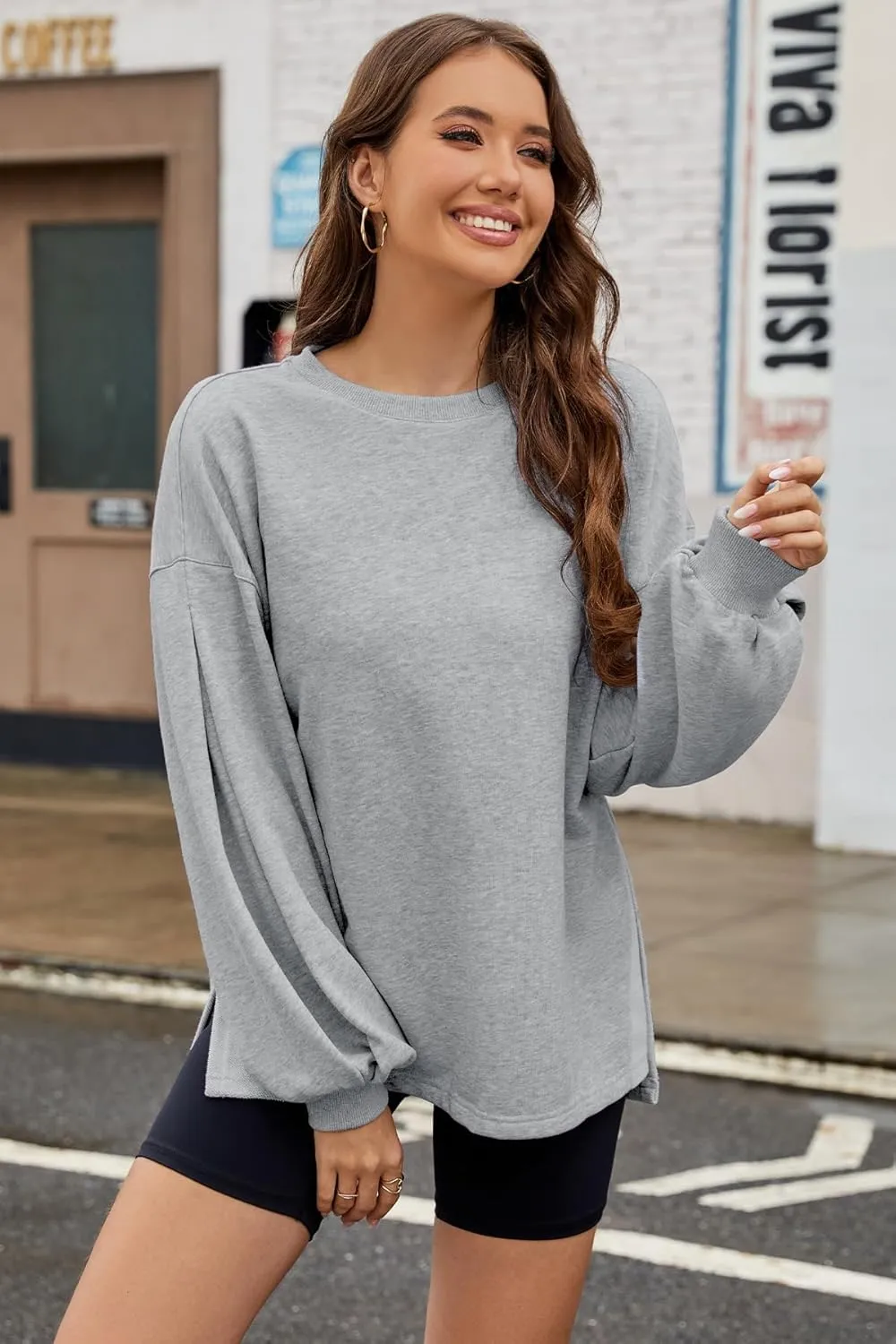 Taurus Womens Oversized Sweatshirts Crew Neck Pullover Sweaters Casual Comfy Fall Fashion Lantern Long Sleeve Tops