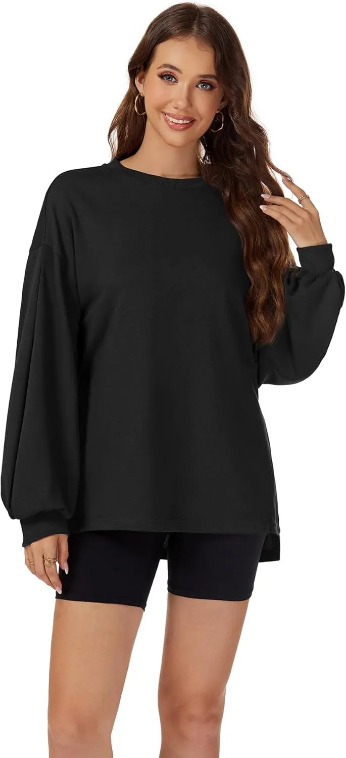 Taurus Womens Oversized Sweatshirts Crew Neck Pullover Sweaters Casual Comfy Fall Fashion Lantern Long Sleeve Tops