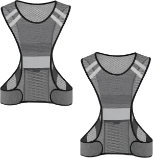 TCCFCCT Reflective Running Vest, High Visibility Running Gear with Large Pocket