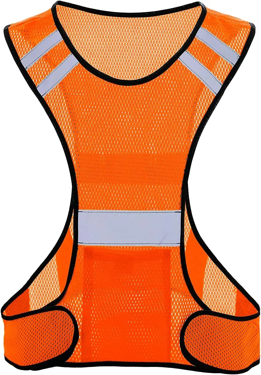 TCCFCCT Reflective Running Vest, High Visibility Running Gear with Large Pocket