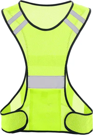TCCFCCT Reflective Running Vest, High Visibility Running Gear with Large Pocket
