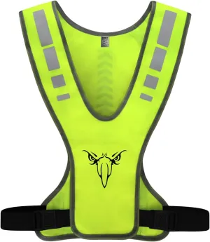 TCCFCCT Reflective Running Vest, High Visibility Running Gear with Large Pocket