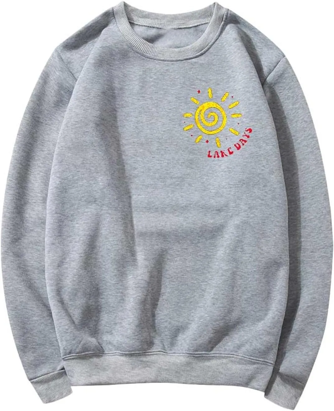 Teen Girls Preppy Sweatshirts Fashion Solid Cute Graphic Long Sleeve Crewneck Pullovers Fall Hoodless Loose Hoodie