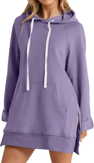 The Warmy Oversized Hoodie Dress for Womens Hoodies Pullover Long Sleeve Hoodies with Pocket