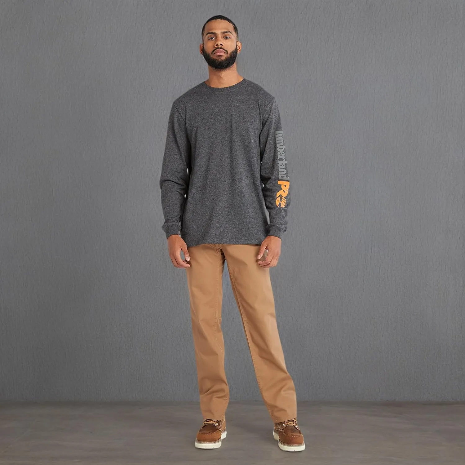 Timberland PRO mens Core Logo Long-sleeve Tshirt