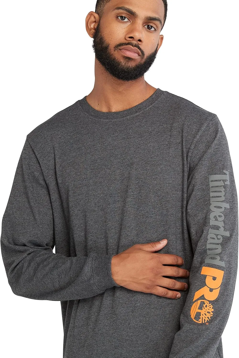 Timberland PRO mens Core Logo Long-sleeve Tshirt