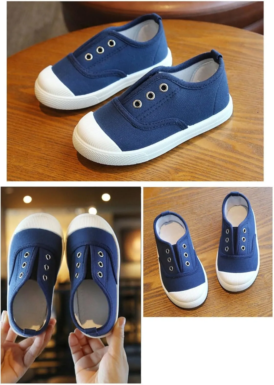 Toddler Kid Cushioned Canvas Shoes Fashion Girls Slip On Sneakers Cute Knit Cat Soft Durable Non Slip Loafers