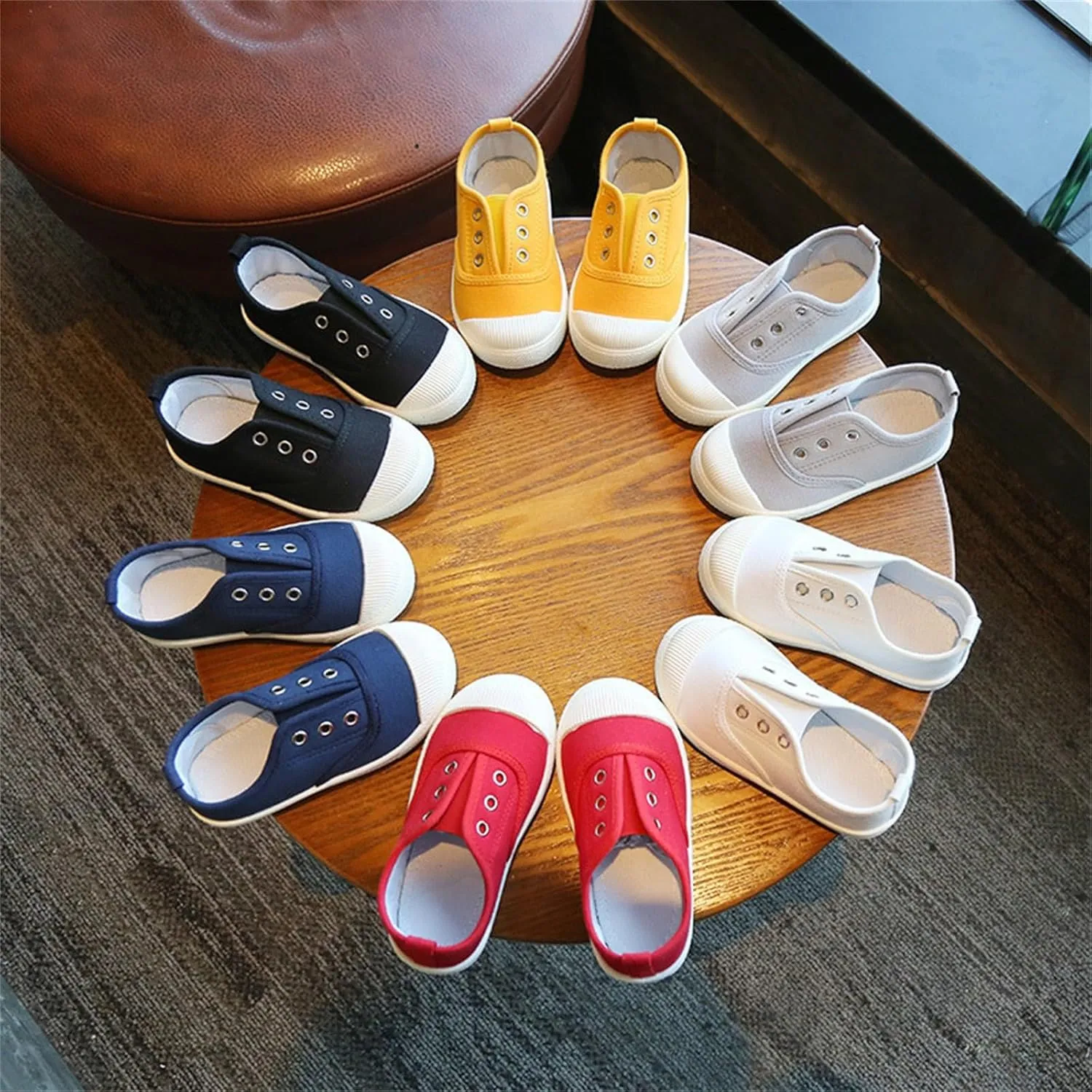 Toddler Kid Cushioned Canvas Shoes Fashion Girls Slip On Sneakers Cute Knit Cat Soft Durable Non Slip Loafers