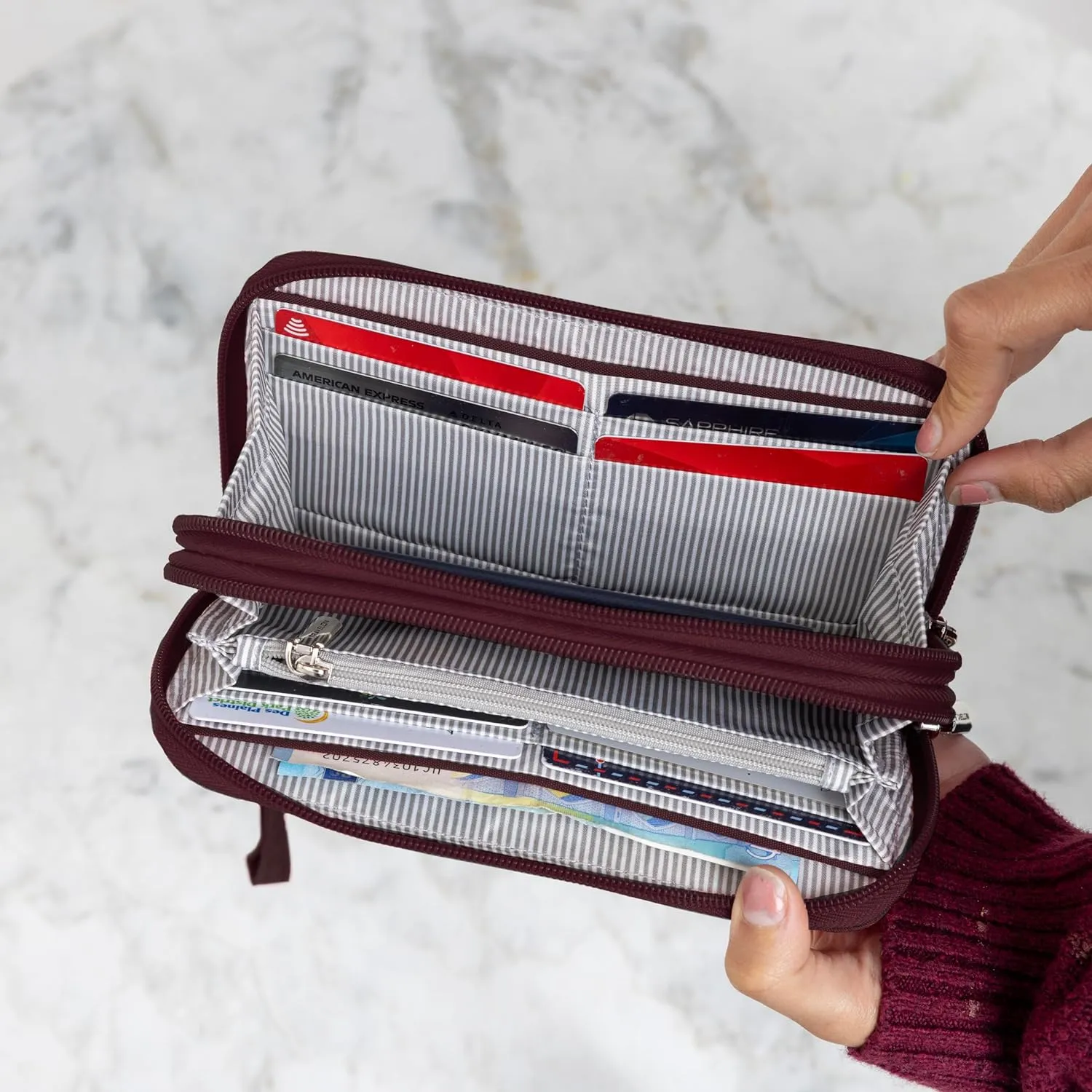 Travelon RFID Blocking Double Zip Wallet
