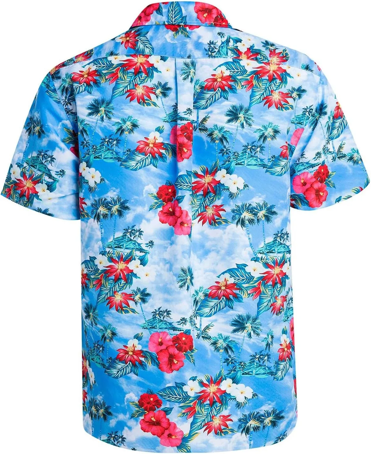 Tropical Storm Hawaiian Shirts for Men Short Sleeve Regular Fit Mens Floral Shirts