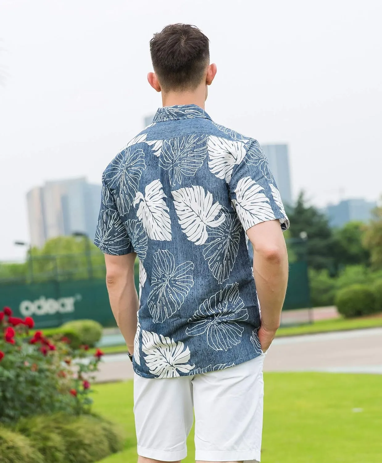 Tropical Storm Hawaiian Shirts for Men Short Sleeve Regular Fit Mens Floral Shirts