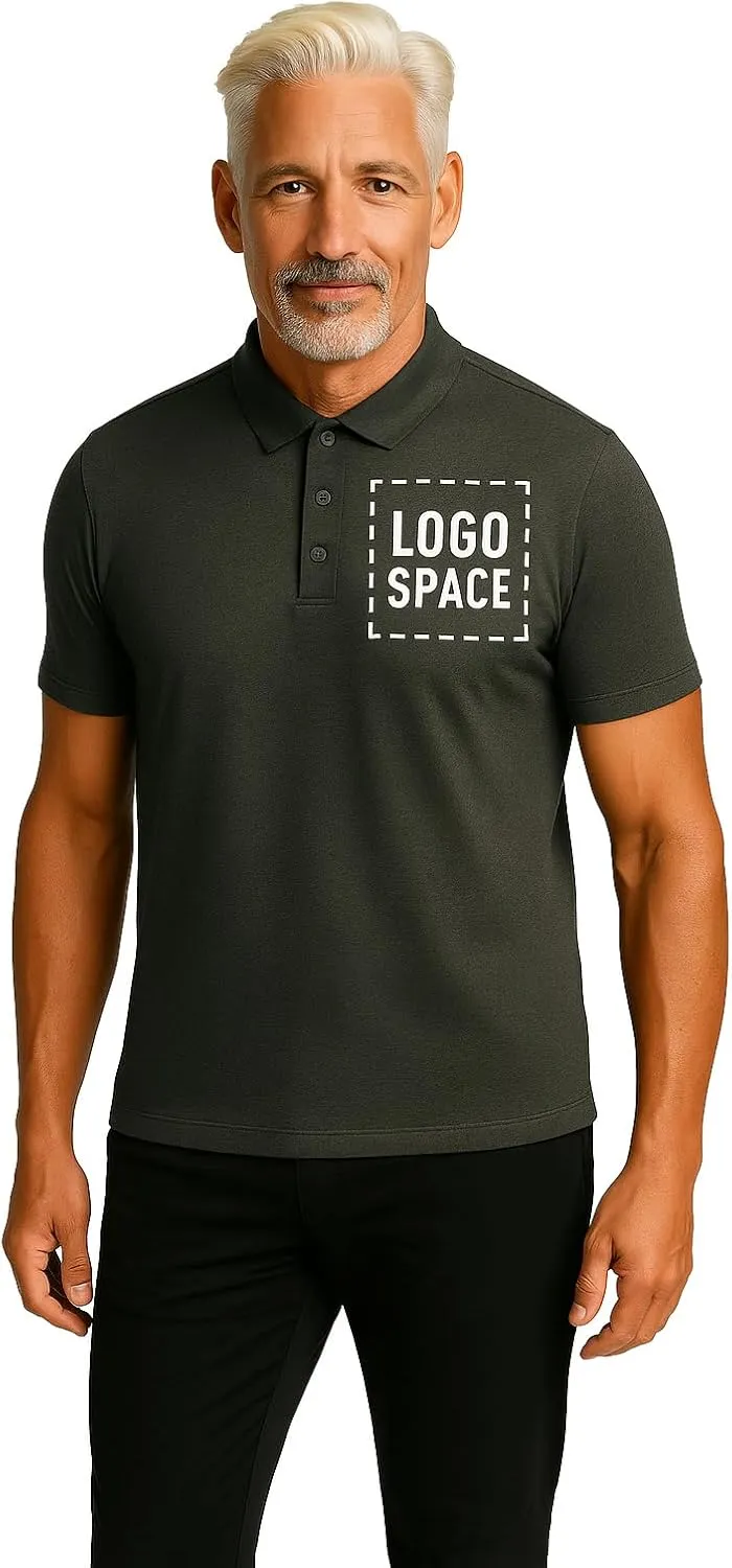 True Classic Short Sleeve Polo Shirts for Men - Cotton Men's Polo Shirts, Golf Shirt & Custom Polo - Collared Short Sleeve