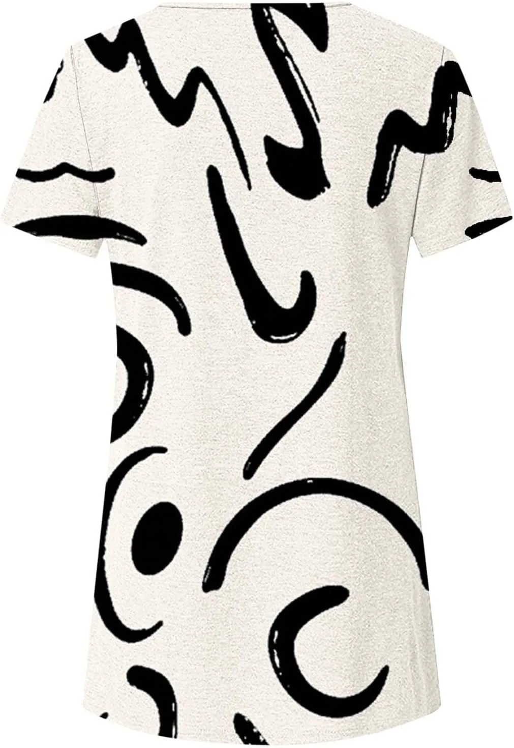 Tunic Tops for Women Loose Fit Dressy Short Sleeve Crew Neck T Shirts Summer Floral Graphic Tees Irregular Hem Blouse