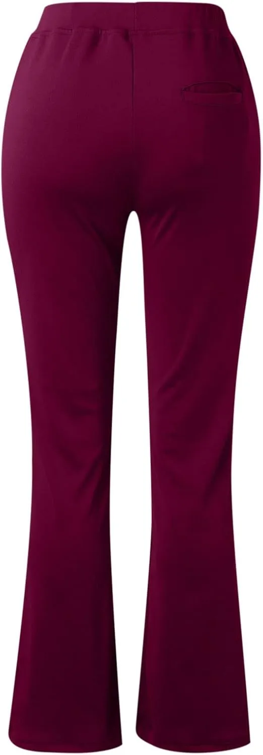 Uillui Formal Suit Pants for Women High Waist Slim Fit Straight Leg Trousers Dressy Casual Business Work Bootleg Pant Slacks