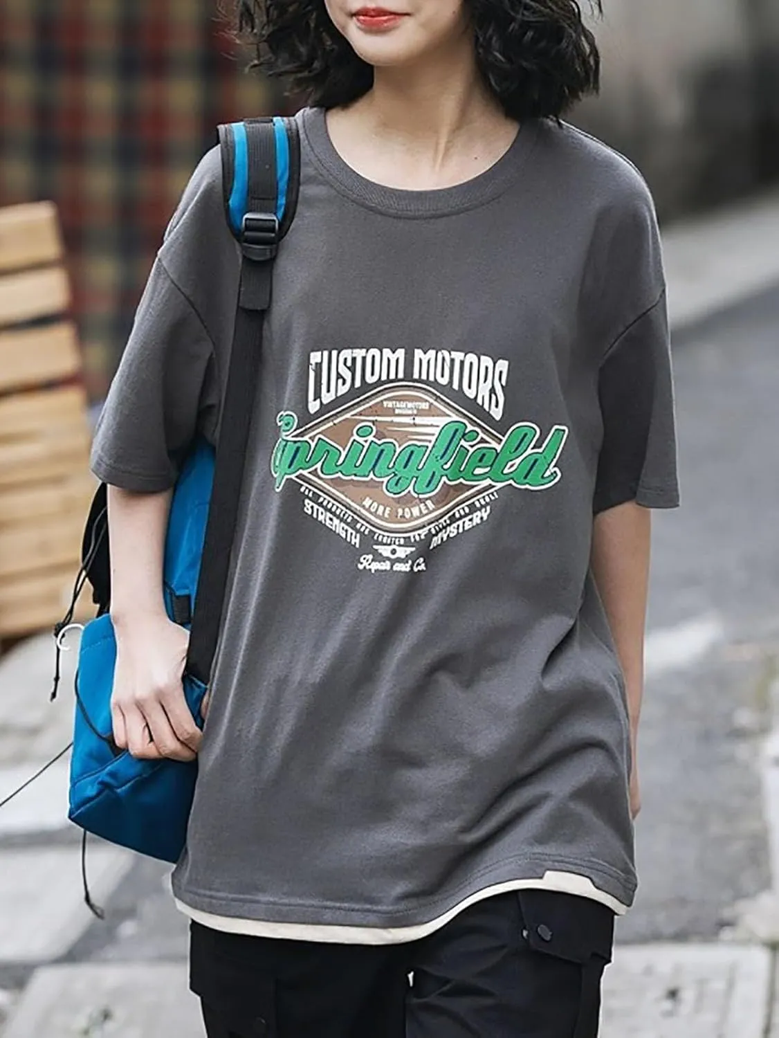 Vamtac Mens Oversized T Shirts Summer Casual Vintage Graphic Tees Streetwear Harajuku Tops