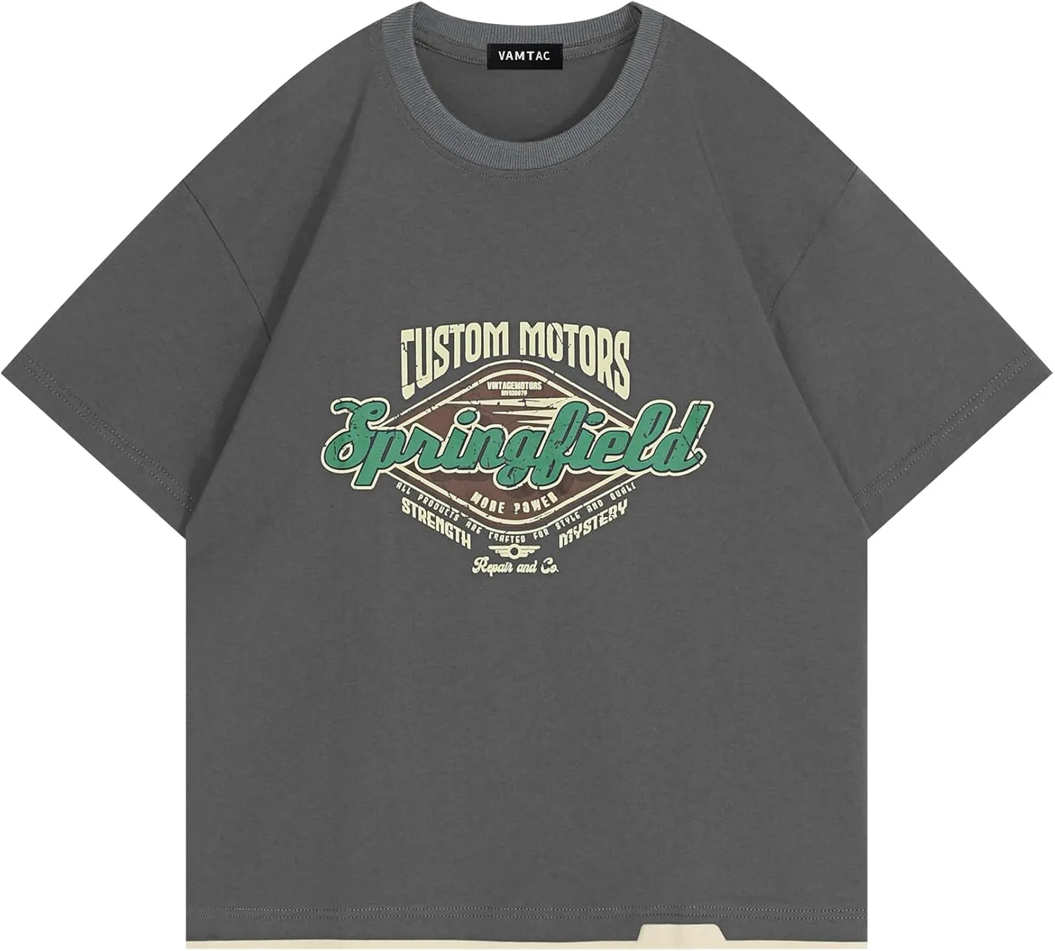 Vamtac Mens Oversized T Shirts Summer Casual Vintage Graphic Tees Streetwear Harajuku Tops