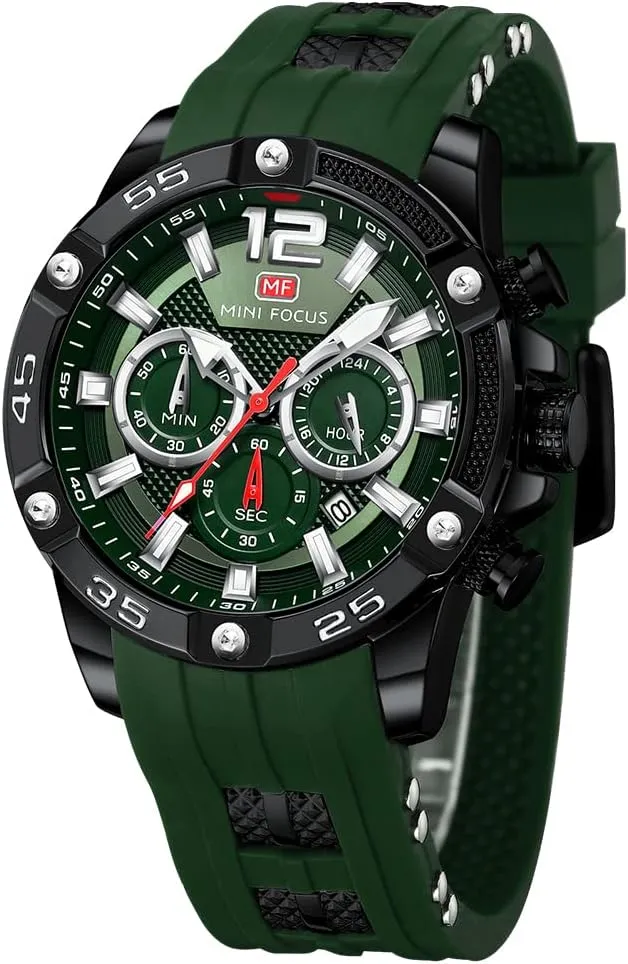 Watch for Men Military Sport Waterproof Chronograph Mens Watches Analog Quartz Luminous Date Classic Stylish Fashion Casual Designer Wrist Watch Elegant Gift for Men