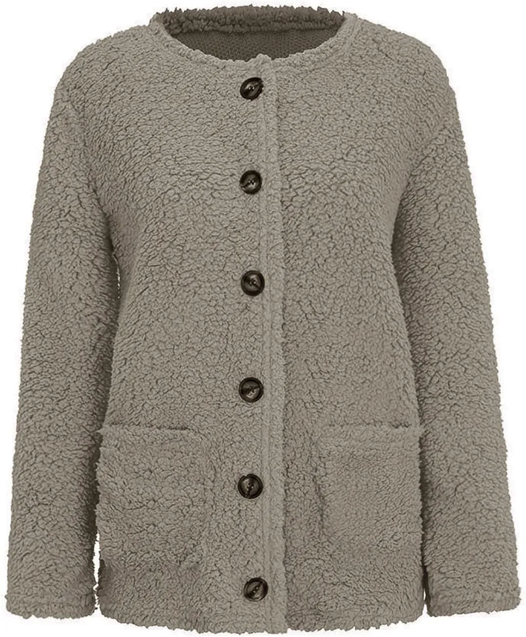 Winter Coats for Women 2023 Fuzzy Fleece Sherpa Jacket Warm Outerwear Button Down Long Sleeve Cardigan Plush Sweater
