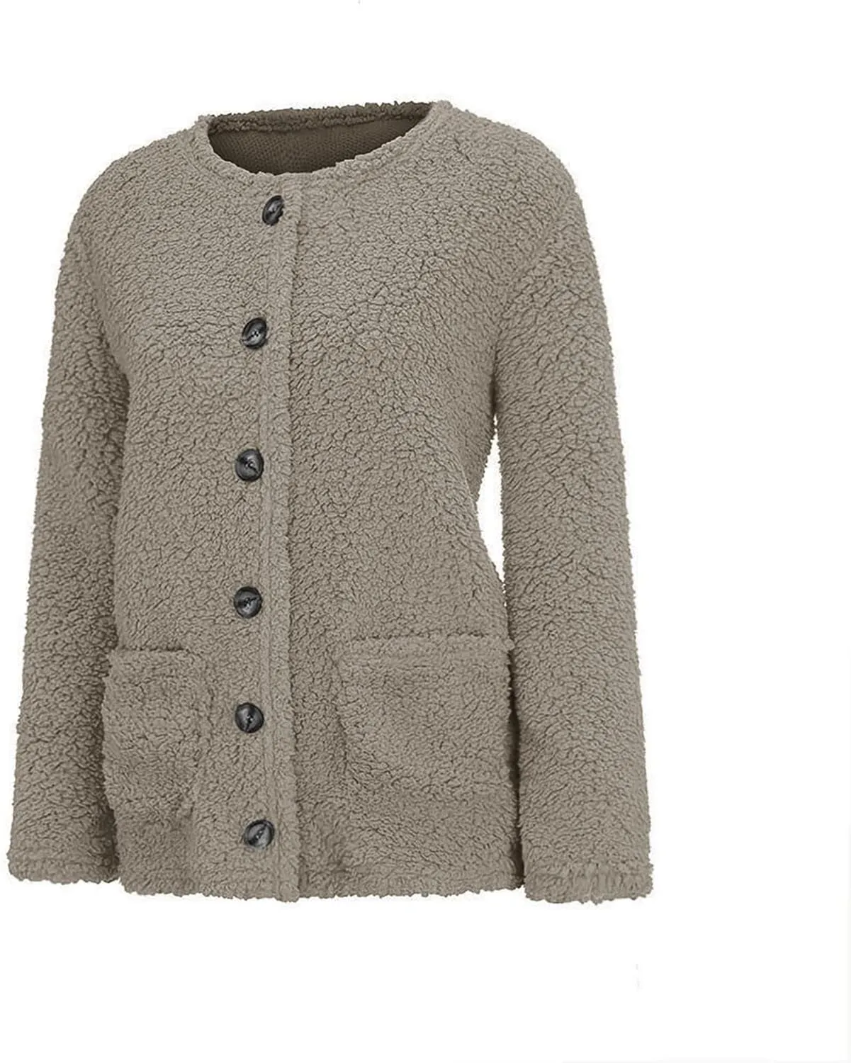 Winter Coats for Women 2023 Fuzzy Fleece Sherpa Jacket Warm Outerwear Button Down Long Sleeve Cardigan Plush Sweater