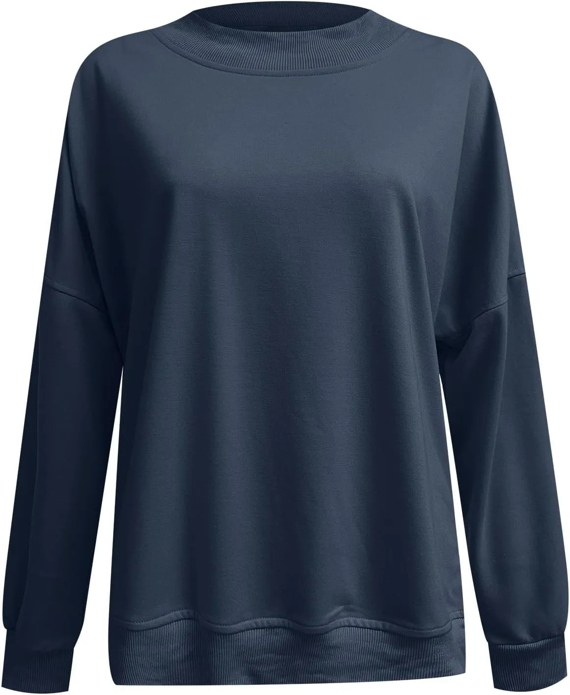 Women Casual Oversized Long Sleeve Crewneck Sweatshirt Pullover Tops, S-XXL