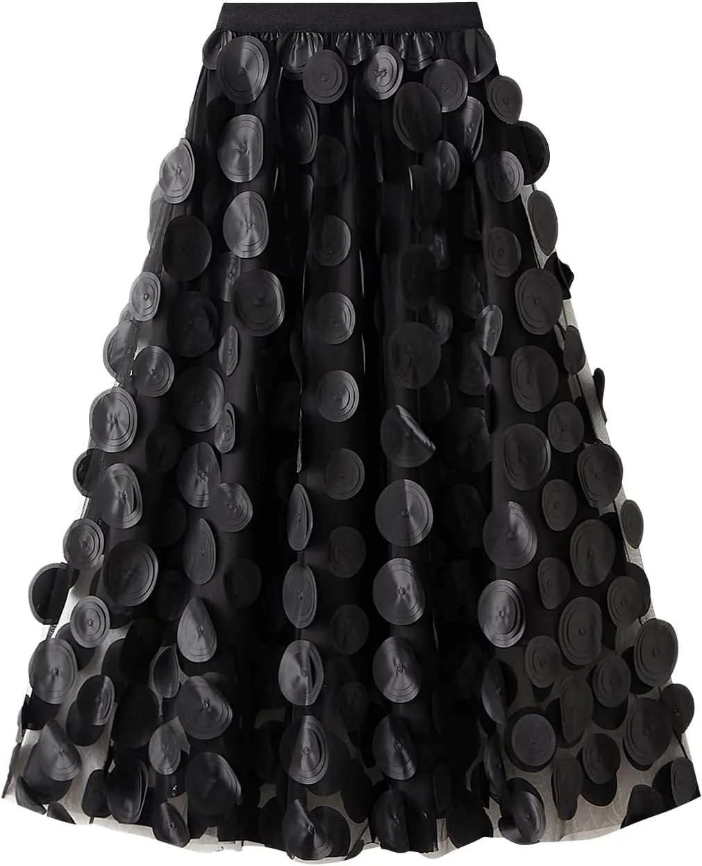 Women Fairy Tulle Midi Skirt High Waist Pleated Mesh Skirt Wedding Party Club Beach Long Tulle Tutu Skirts