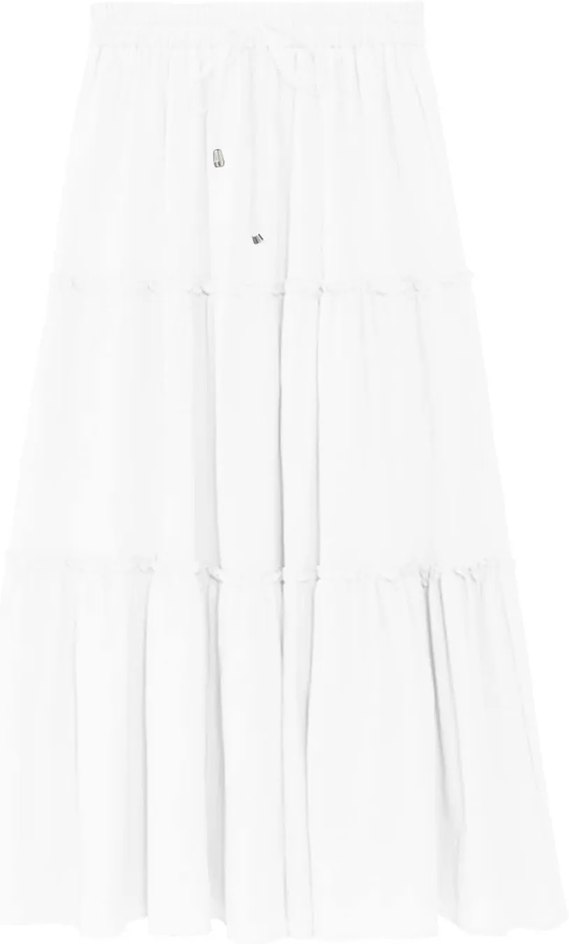 Women High Waisted Maxi Skirt A-Line Pleated Midi Length Flowy Casual Long Skirts Business Work Skirts with Pockets