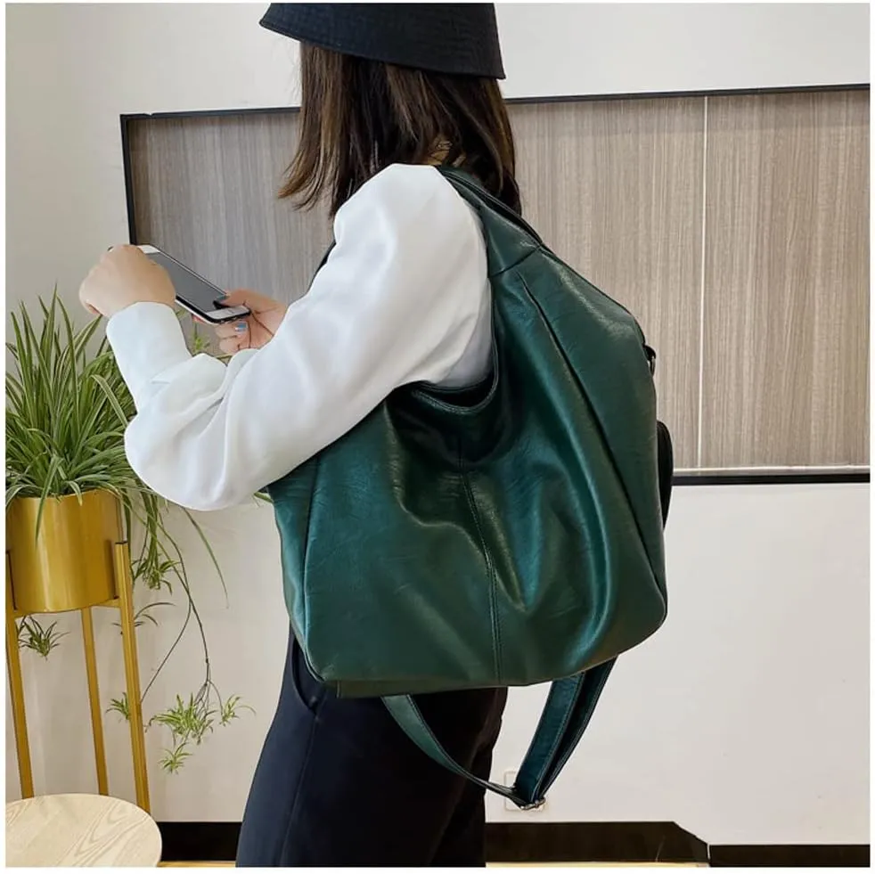 Women Hobo Handbags Tote Bags Soft Leather Shoulder Bag Satchel Large Purse with Adjustable Shoulder Strap