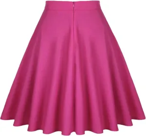 Women Pleated Skirts High Waist Party Casual A Line Vintage Swing Skirts