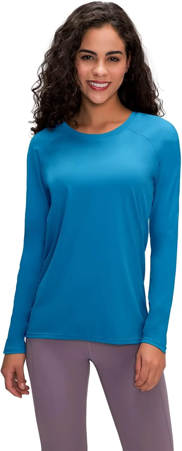 Women's 3 Pack Long Sleeve Workout Running Shirts, UPF 50  Sun Protection Shirts, Athletic Exercise Gym Yoga T-Shirts Tops