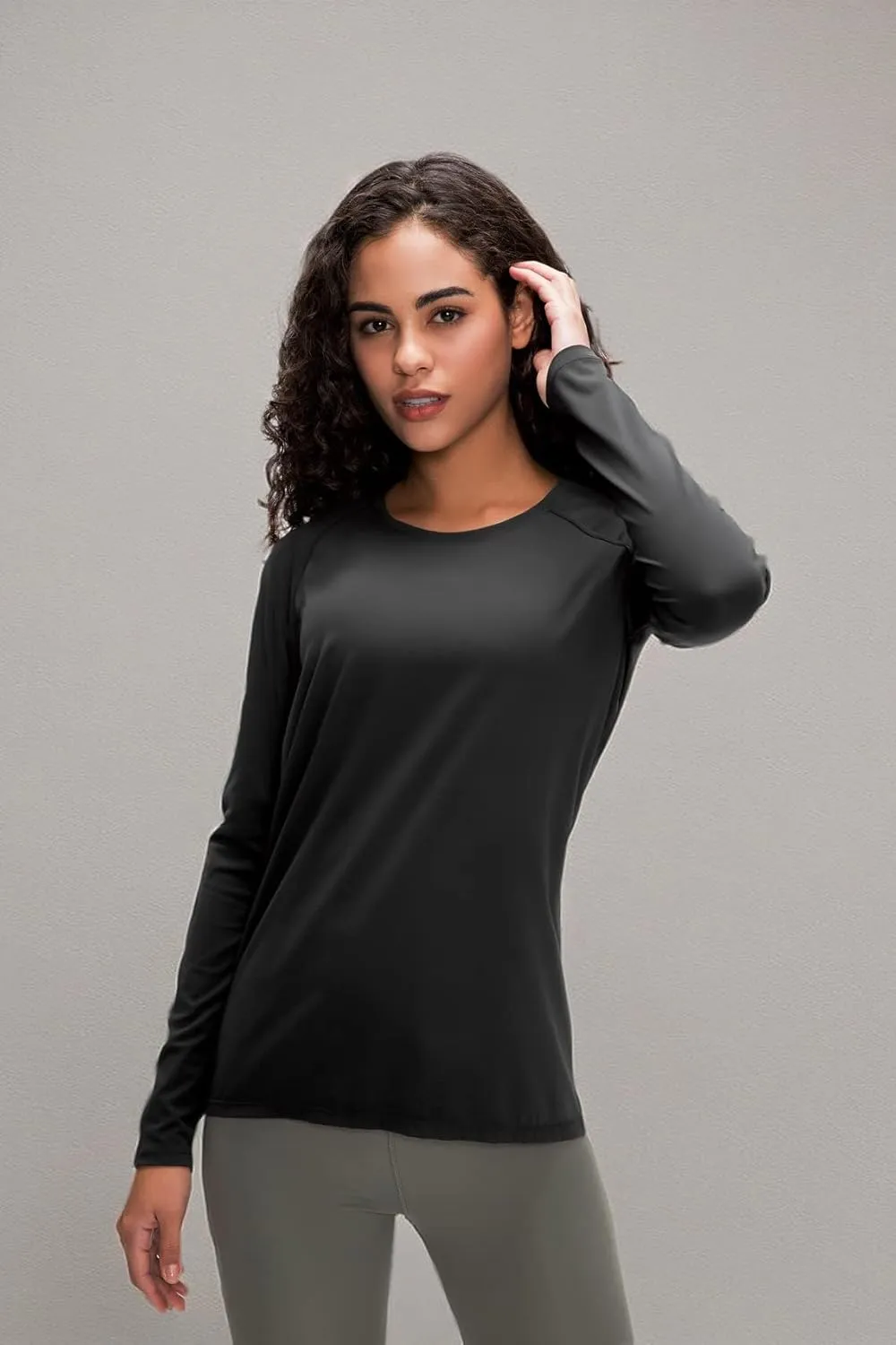 Women's 3 Pack Long Sleeve Workout Running Shirts, UPF 50  Sun Protection Shirts, Athletic Exercise Gym Yoga T-Shirts Tops