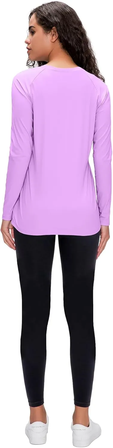 Women's 3 Pack Long Sleeve Workout Running Shirts, UPF 50  Sun Protection Shirts, Athletic Exercise Gym Yoga T-Shirts Tops