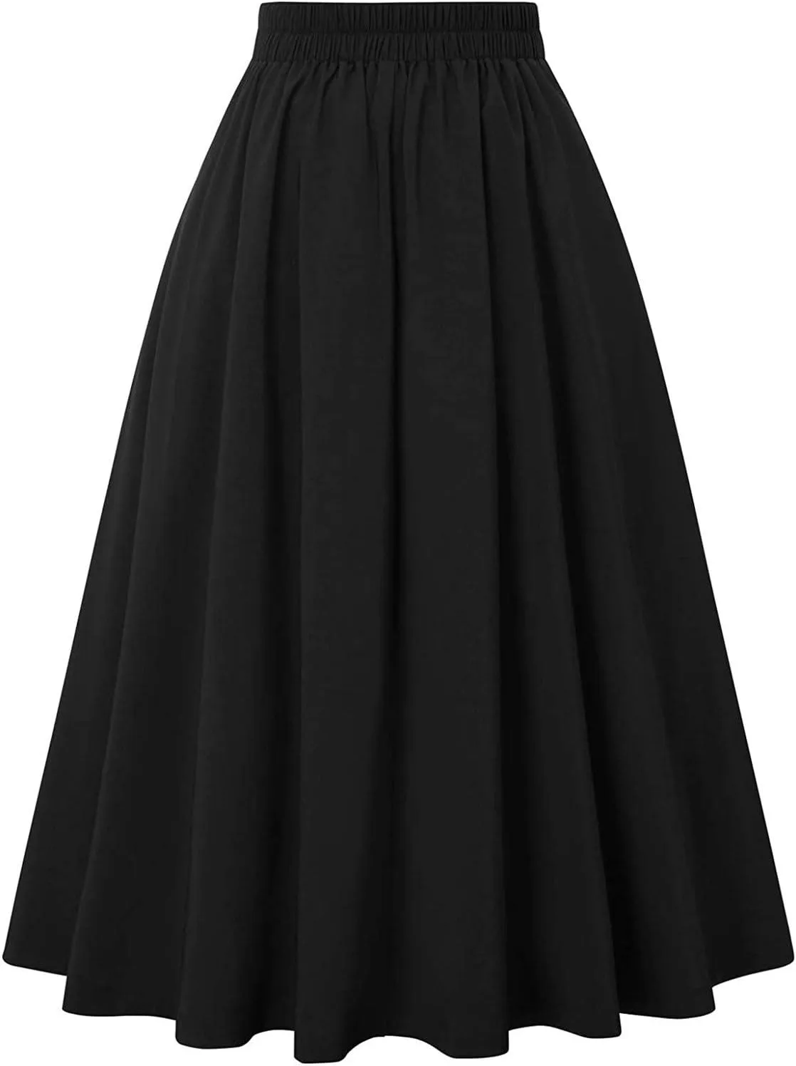 Women's Boho Maxi Skirt A Line Long Skirt Stretch Lace Fit Ladies Soft Waist Tight Lady Plain Skirts for Women