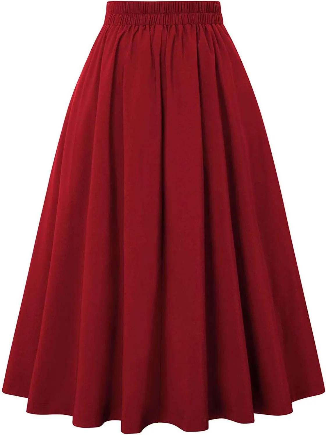 Women's Boho Maxi Skirt A Line Long Skirt Stretch Lace Fit Ladies Soft Waist Tight Lady Plain Skirts for Women