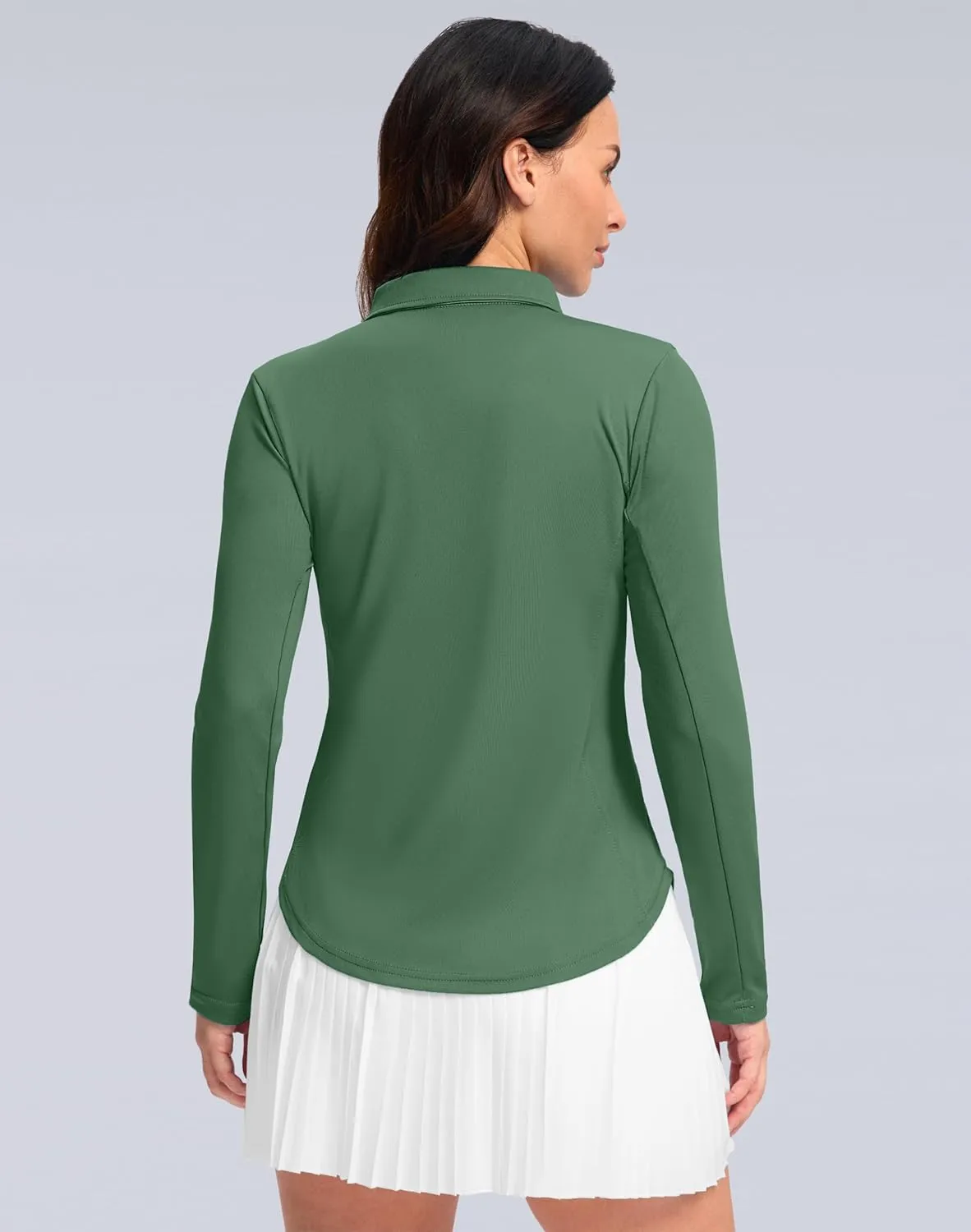 Women's Golf Shirts Lightweight UPF 50  Long Sleeve Shirts UV Protection Quick Dry Cool Polo Shirts for Women Work Outdoor