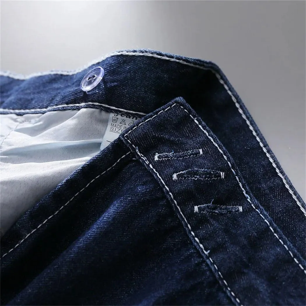 Women's High Waisted Pleated Long Denim Skirts 2025 Spring Elegant Pockets Split Jeans Skirts