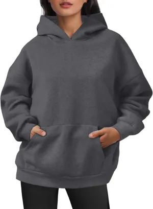 Womens Hoodies Oversized Sweatshirts Pullover Fleece Sweaters Long Sleeve With Pockets Winter Fall Outfits Y2k Clothes