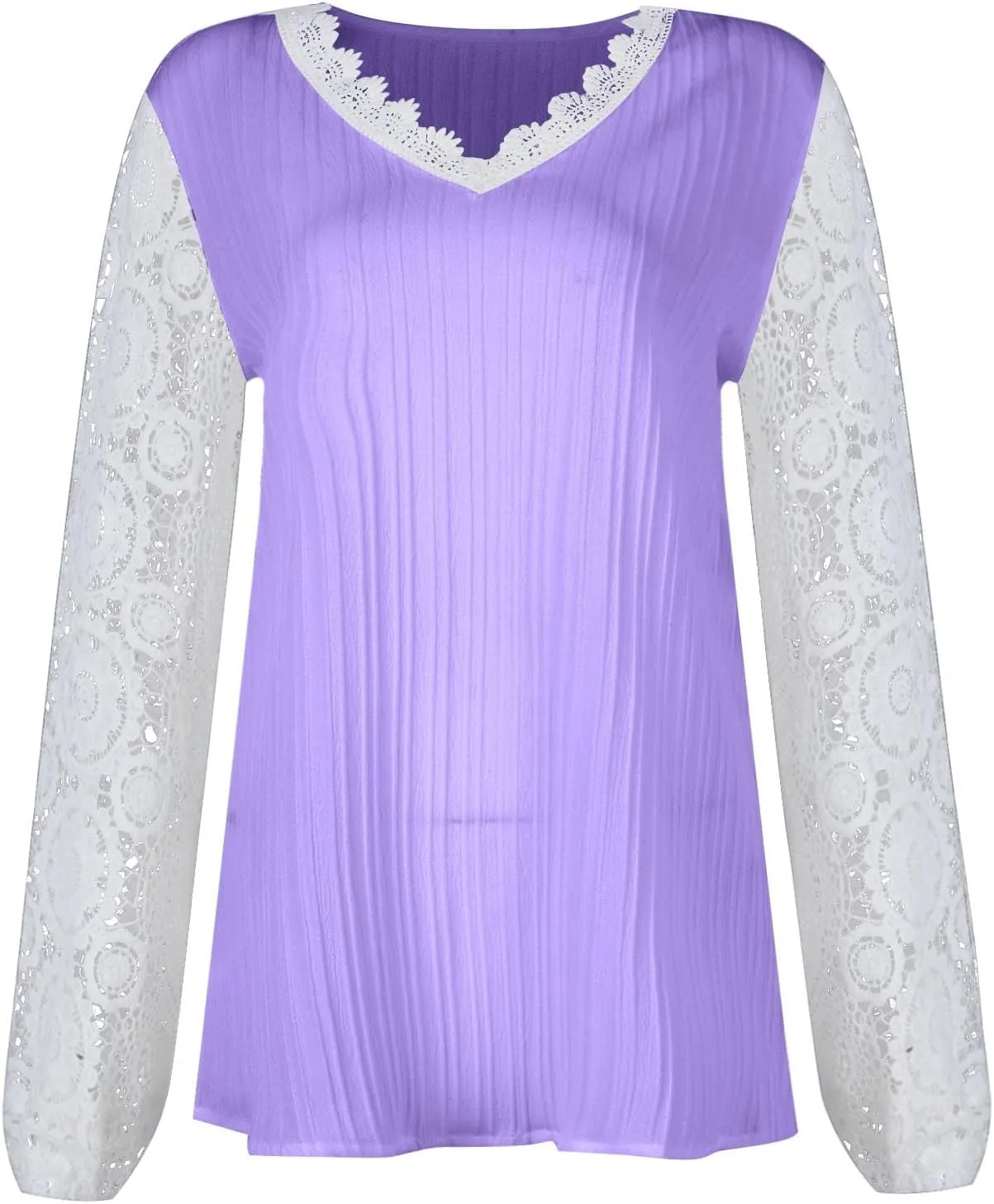Womens Long Shirts Fall Lightweight Tshirts Shirts Lace Vneck Cute Top Winter Flowy Blouse Dressy 2024