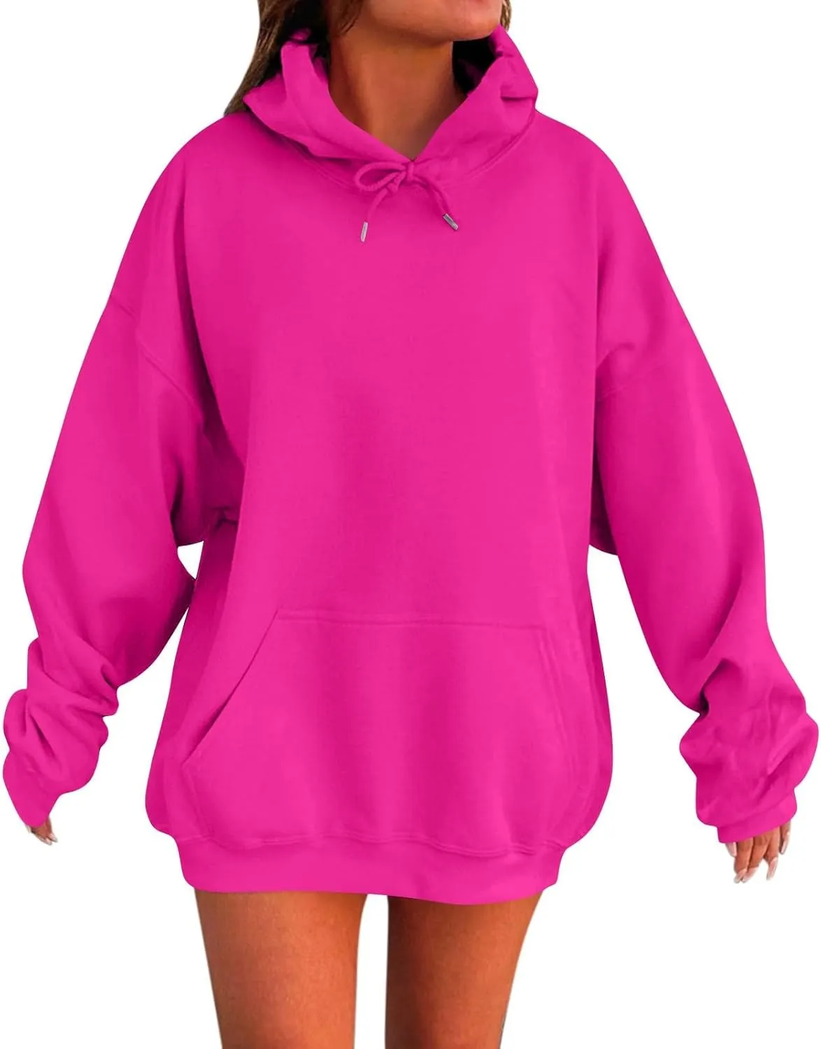 Womens Oversized Hoodies Fleece Sweatshirts Long Sleeve Sweaters Fashion Y2K Outfits Casual Pullover Tops Fall Clothes