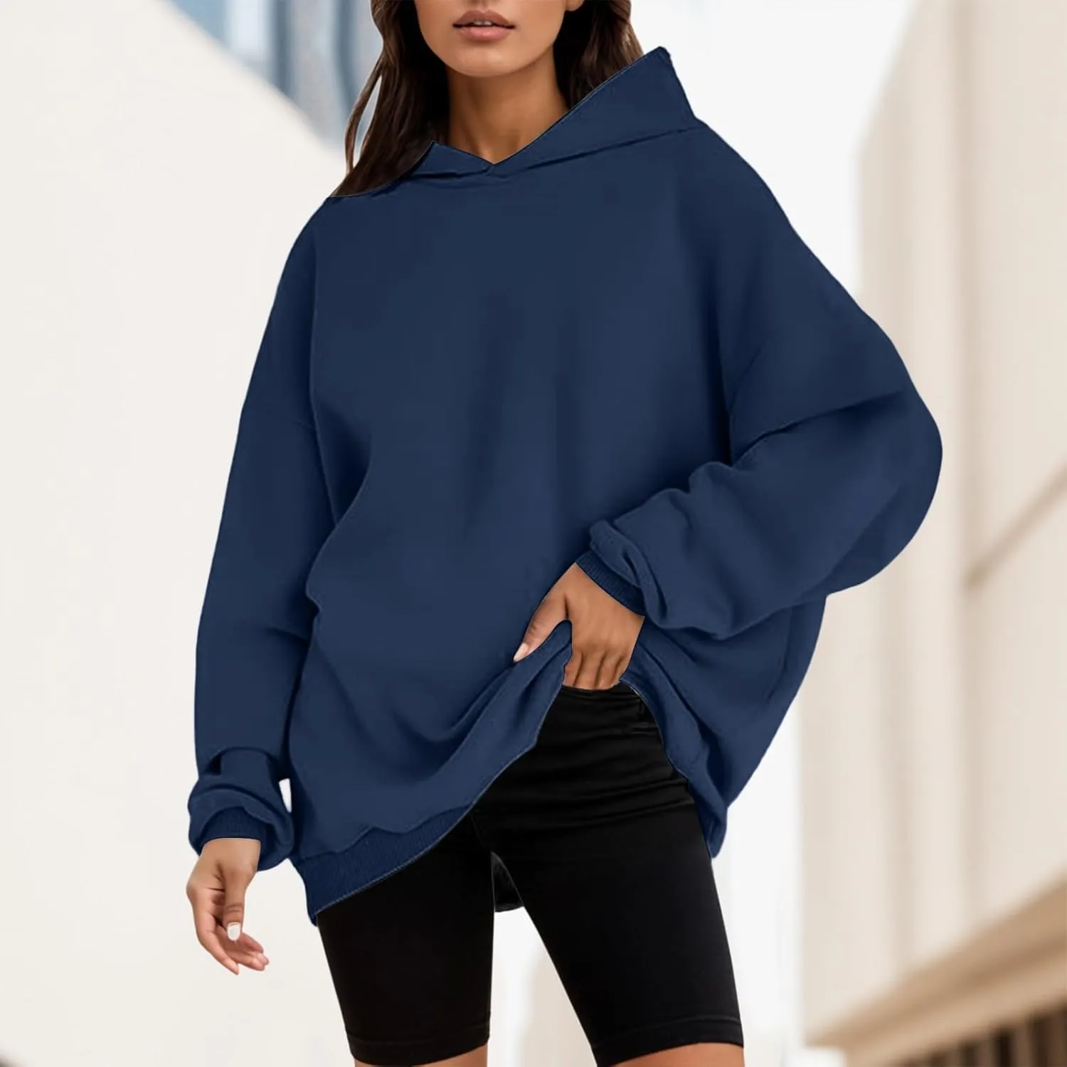 Womens Oversized Hoodies Sweatshirts Fleece Hooded Pullover Tops Sweaters Casual Loose Comfy Fall Fashion Outfits Clothes