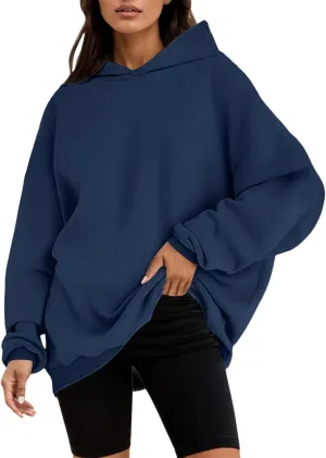 Womens Oversized Hoodies Sweatshirts Fleece Hooded Pullover Tops Sweaters Casual Loose Comfy Fall Fashion Outfits Clothes
